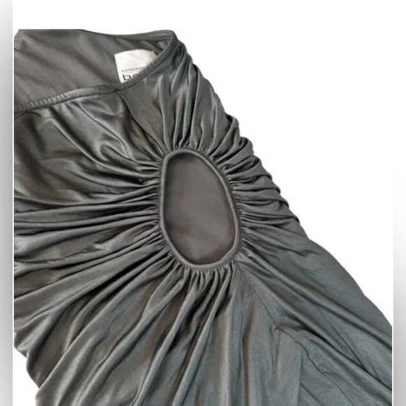 Karshians BEBE Goddess Cocktail Party Fitted One Sleeve Dress - Picture 8 of 12